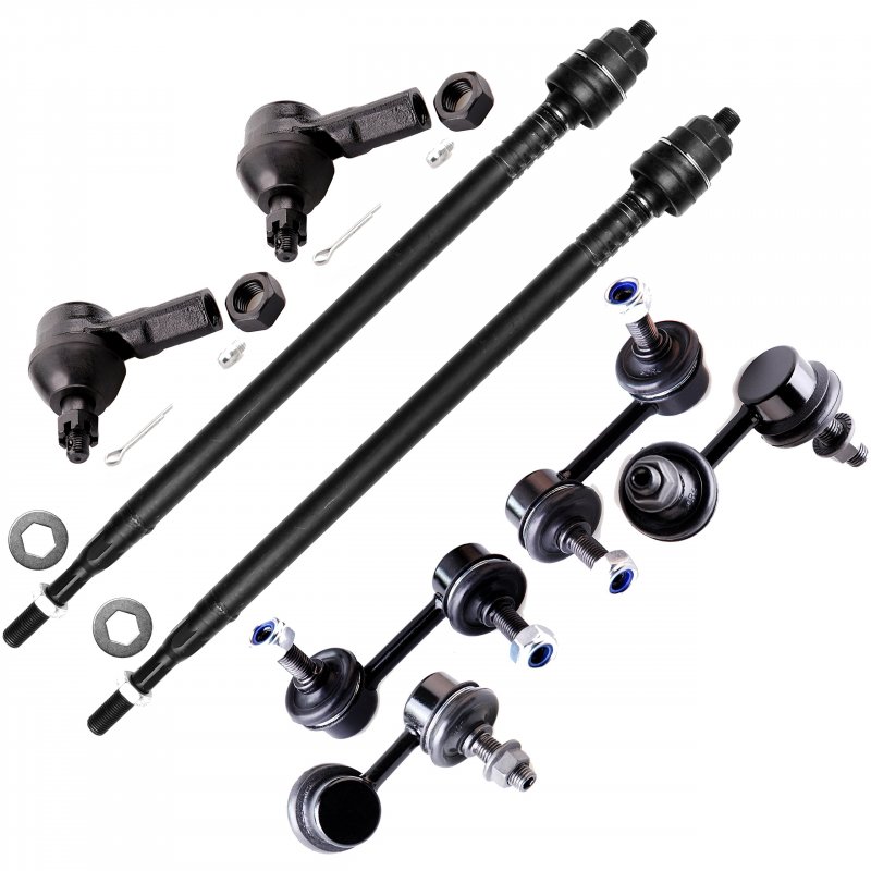 Outer Tie Rod End Inner Rear Stabilizer Sway Bar Link Front Fit For 2001-2005 Honda Civic Excluding All Si Models 8pcs