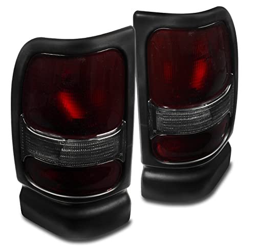 Tail Brake Lights Rear Lamps Red Smoke For 1994-2001 Dodge Ram 1500 1994-2002 2500 3500