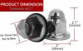 Podoy       33mm Lug Nut Covers Stainless Steel Push-on For Semi Trucks Polished Bullet Flanged 33 Mm X 2 1a Height 60