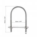 Uxcell Round U-bolt 2 05 52mm Inner Width 100mm Length Steel M6 With Nuts Plate Washers