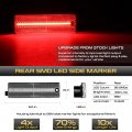 Vipmotoz Rear Full Led Side Marker Lights Lamps Compatible With 1993-2002 Chevy Camaro Chrome Housing Clear Lens Pair Set