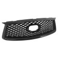 Front Bumper Grille Mesh Gloss Black Upper Grill With Camera Hole Replacement For 2019 2020 2021 2022 Qx50