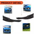 Ecotric Front Bumper Spoiler Lip Compatible With 2014-2015 Honda Civic 2dr Coupe Hfp Style 2pcs Painted Black