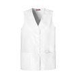 Cherokee Women S Button Front Vest Solid Scrub Top Xxx-large White 