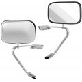 Towing Mirrors Pair Chrome Side View By Replacement Mirror Fit 80-96 For Ford F150 F250 F350 F450 Ranger Bronco Explorer Truck 