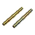 Fuel Line Connectors Carbon Steel Silver Barb Straight End 3 8 In 2 Pieces Replacement For N803431s 