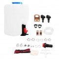 Windsn Washer Bottle Kit Universal Windshield Pump Tank Cleaning Tools 12v For Classic Cars