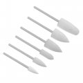 Uxcell Mounted Grinding Bits Grinder Heads Different Head Shapes Silicone Polishing Wheels For Rotary Tools Gray 6pcs