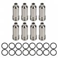 Labwork 8 Sets Injector Cup And O-rings Replacement For 2001-2004 Silverado Gmc Sierra 6 6l 97188463 94051259