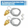 Uxcell 2 Pair Air Tank Drain Valve Plug Fitting 1 4 Npt With 60 Cable For Semi Trucks Haldex Manual Brake Reservoir 12105