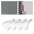 Universal Shark Fins Vortex Generator Air Foils For Trucks Trailers Suvs And Rvs White Stick On Spoiler Wings 4pcs Mo-3219 