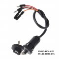 Wflnhb Ignition Switch With Key 35100-hm5-671 35010-hc4-670 Replacement For 1988-2000 Honda Fourtrax 300 Trx300 Trx300fw