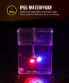 Partsam 10pcs Dual Revolution 3 4 Round Led Marker Light Red To Blue Auxiliary Side Clearance Indicators With Bullet Connector