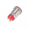 2pcs 12mm Car Metal Latching Push Button Switch With White Led Light Dc 9v-36v 4 Pin Self-locking Round Cap