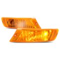 Pair Turn Signal Light For 2005-2007 Jeep Liberty Driver And Passenger Side Lamp Set Corner Marker Park Lamps W Bulbs Plastic 