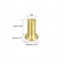 Uxcell Brass Machine Screws M5x10mm Phillips Pan Head Fastener Bolts For Furniture Office Equipment Electronics 20pcs