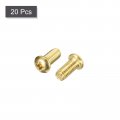 Uxcell Brass Machine Screws M5x10mm Phillips Pan Head Fastener Bolts For Furniture Office Equipment Electronics 20pcs