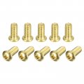 Uxcell Brass Machine Screws M5x10mm Phillips Pan Head Fastener Bolts For Furniture Office Equipment Electronics 20pcs