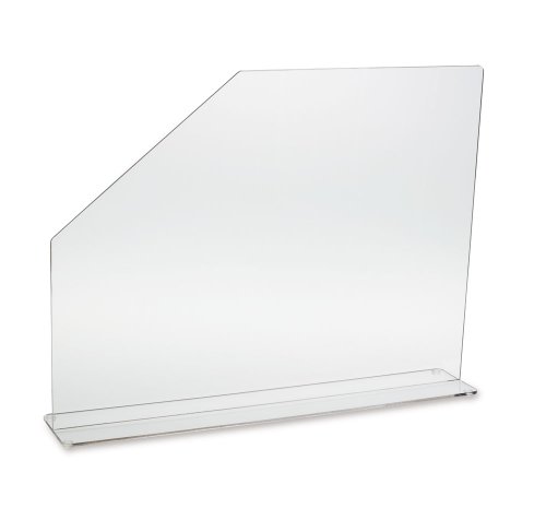 Clearform Ml2632 Clear Acrylic Sink Splash Guard With Easy-reach Cutaway 23 625 Length 18 Height 4 5 Base