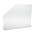 Clearform Ml2632 Clear Acrylic Sink Splash Guard With Easy-reach Cutaway 23 625 Length 18 Height 4 5 Base 