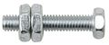 De-sta-co Clamp Accessories Hex Head Assemblies With Locknuts 3 8-16 Thd 4 00 Lg Steel 1 Each 