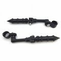 Smt Motorcycle Black Long Angled Adjustable Peg Mounting Kit Bamboo Style Foot Goldwing Vtx1300 Shadow Valkyrie Triumph With