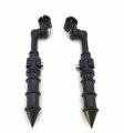 Smt Motorcycle Black Long Angled Adjustable Peg Mounting Kit Bamboo Style Foot Goldwing Vtx1300 Shadow Valkyrie Triumph With