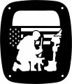 Jeeptails Fallen Comrade Usa Flag Tail Lamp Light Covers For Jeep Wrangler Yj And Tj Black Set Of 2 