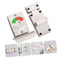 Gadpiparty 4 Sets Bathroom Door Locks Stall Partition Indicator Handle Rv Vacant Occupied Lock Stainless Steel Zinc Alloy