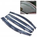 Newyall Front Rear Left And Right Chrome Door Window Visor Wind Rain Guard Deflector Trim