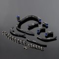 Silicone Radiator Hose Kit For Kawasaki Zxr 750 1993 Black With Clamps