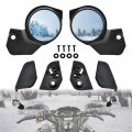 Sautvs Adjustable Handguard Rearview Side Mirrors For Ski-doo Handlebar Wind Deflector Hand Guard Convex View Mirror Kit Rev