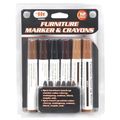 12 Pc Furniture Marker Crayon Touch Up Set Stain Cherry Maple Oak 