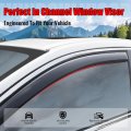 Ikon Motorsports In Channel Window Visors For 2020-2025 Kia Telluride Slim Style Acrylic Smoke Rain Guards Side Wind Deflectors