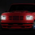 6pcs Chrome Housing Clear Corner Led Tube Drl Headlight Bumper Lamps Compatible With Ford F150 F250 F350 Bronco 92-96