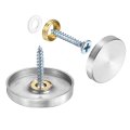 12 Pcs Screw Covers Caps 304 Stainless Steel Mirror Screws Decorative Cover Nails Fasteners For Sign Advertising Hardware 