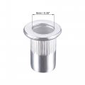 Uxcell M6 Rivet Nuts Aluminium Alloy Knurled Flat Head Threaded Insert Nut Silver 25pcs