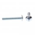 Prime-line Machine Screw Truss Head Slotted Phillips Combo 8-32 X 1-1 8 In Zinc Plated Steel Pack Of 100