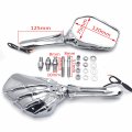 Httmt- Whole Chrome Led Skull Rearview Mirrors W 8mm 10mm Bolts Compatible With Hond Suzuk Kawasak Victor P N Mt333-a-cd
