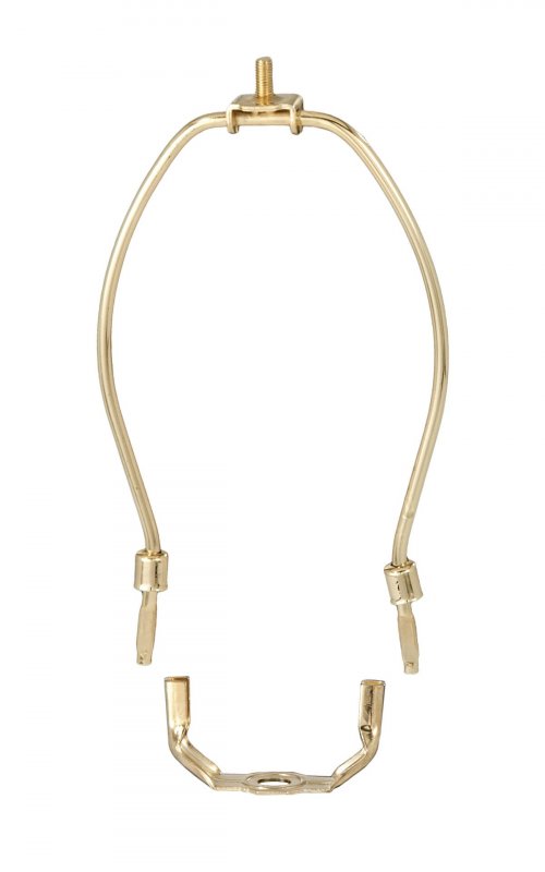 B P Lampa 13 Inch Regular Weight Lamp Harp Brass Plated Steel Finish