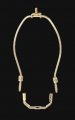 B P Lampa 13 Inch Regular Weight Lamp Harp Brass Plated Steel Finish