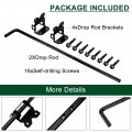 Uxcell 24 Cane Bolt Gate Drop Rod 2pcs Steel Hardware Ground Latch For Wood Fences Pin Holding To The Black