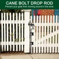 Uxcell 24 Cane Bolt Gate Drop Rod 2pcs Steel Hardware Ground Latch For Wood Fences Pin Holding To The Black