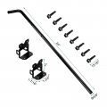 Uxcell 24 Cane Bolt Gate Drop Rod 2pcs Steel Hardware Ground Latch For Wood Fences Pin Holding To The Black
