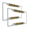 Marquette University Metal License Plate Frame Official Mascot 2 Pack Zinc Alloy Universal Fit For Cars Standard Size 6 25 In X 
