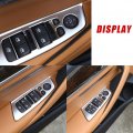 Window Lift Button Frame 4pcs Car Switch Cover Trim For 5 Series G30 2017-2018