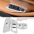 Window Lift Button Frame 4pcs Car Switch Cover Trim For 5 Series G30 2017-2018