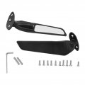 Fydun 2pcs Motorcycle Side Mirror Rotating Wind Wing Swivel Mirrors For Zx6r Ninja 650 400 250 300 