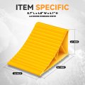 Auto Dynasty 2pcs Wheel Chocks Non-slip Plastic Rv Trailer Chock For Most Tyre Sizes 8 62 X 4 4 17 Yellow