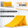 Auto Dynasty 2pcs Wheel Chocks Non-slip Plastic Rv Trailer Chock For Most Tyre Sizes 8 62 X 4 4 17 Yellow
